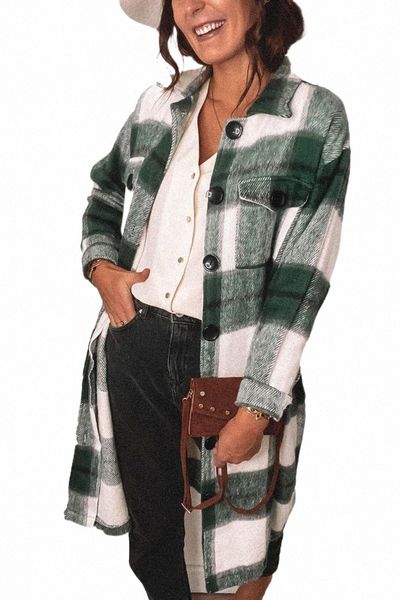 women's trench coats green shirt collar button closure plaid coat women autumn winter long sleeve classic print plus size s-2xl t8fq#, Tan;black
women's trench coats green shirt collar button closure plaid coat women autumn winter long sleeve classic print plus size s-2xl t8fq#, Tan;black