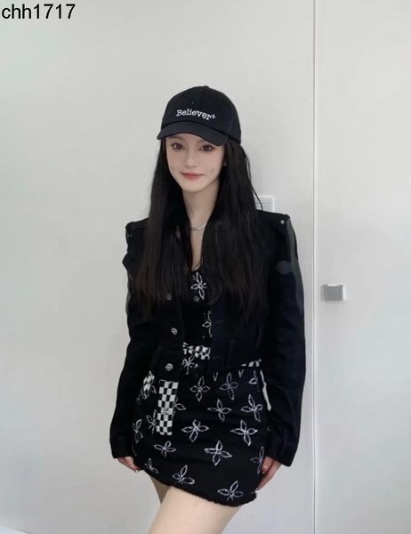 women jackets smf22 spring and summer new fashion cool spice girl cross flower short jacket slim denim coat, Black;brown
women jackets smf22 spring and summer new fashion cool spice girl cross flower short jacket slim denim coat, Black;brown