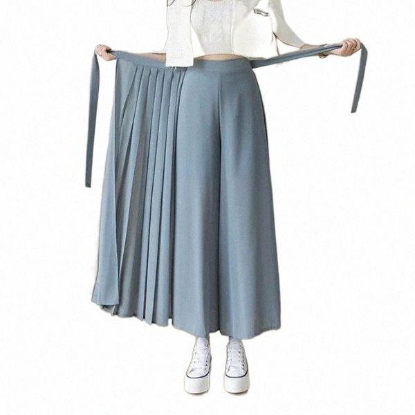 women's pants & capris 2021 spring summer style korean women pleated chiffon trousers plus size high waist hakama casual wide leg panta, Black;white
women's pants & capris 2021 spring summer style korean women pleated chiffon trousers plus size high waist hakama casual wide leg panta, Black;white