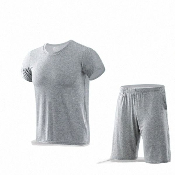 men's tracksuits breathable viscose tracksuit men outfit casual 2 pieces summer activewear mens short sets solid color t-shirt sport su, Gray
men's tracksuits breathable viscose tracksuit men outfit casual 2 pieces summer activewear mens short sets solid color t-shirt sport su, Gray