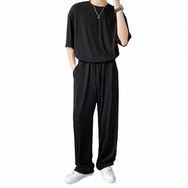 men's tracksuits syuhgfa men clothing short sleeve t-shirt loose causal 2022 summer ice silk pleated suit korean fashion sports two pie, Gray
men's tracksuits syuhgfa men clothing short sleeve t-shirt loose causal 2022 summer ice silk pleated suit korean fashion sports two pie, Gray