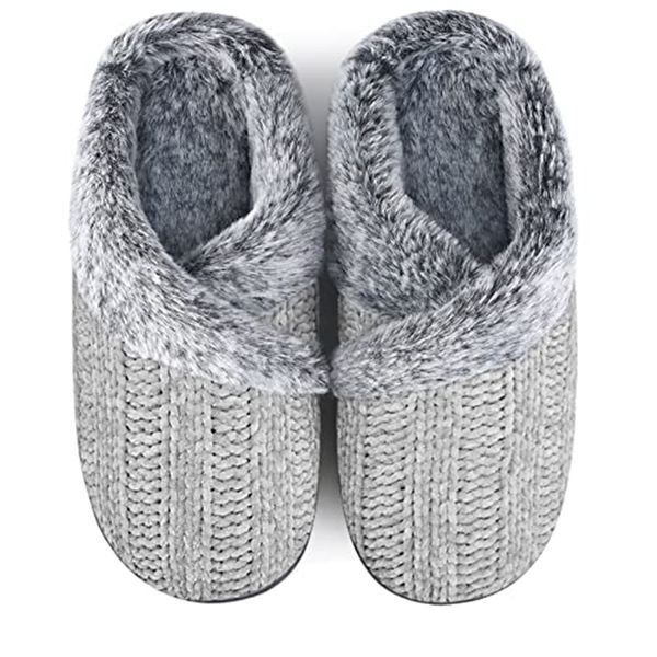 women's home slippers indoor and outdoor fleece slippers with arch support grey, Black
women's home slippers indoor and outdoor fleece slippers with arch support grey, Black