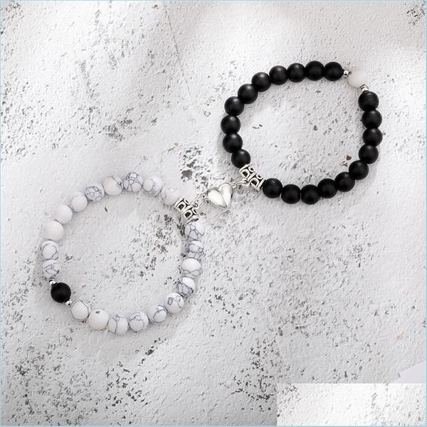 beaded strands 2pcs/set magnetic distance bead bracelet couple minimalist heart lovers matching friendship bracelets fo dhseller2010 dhfzb, Black
beaded strands 2pcs/set magnetic distance bead bracelet couple minimalist heart lovers matching friendship bracelets fo dhseller2010 dhfzb, Black