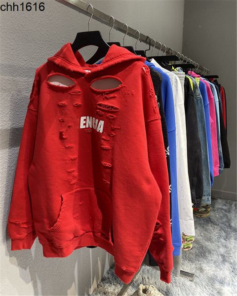 family balencaigass autumn and winter new high street fashion brand version paris art hole crack hole hoodie men and women fashion, Black
family balencaigass autumn and winter new high street fashion brand version paris art hole crack hole hoodie men and women fashion, Black