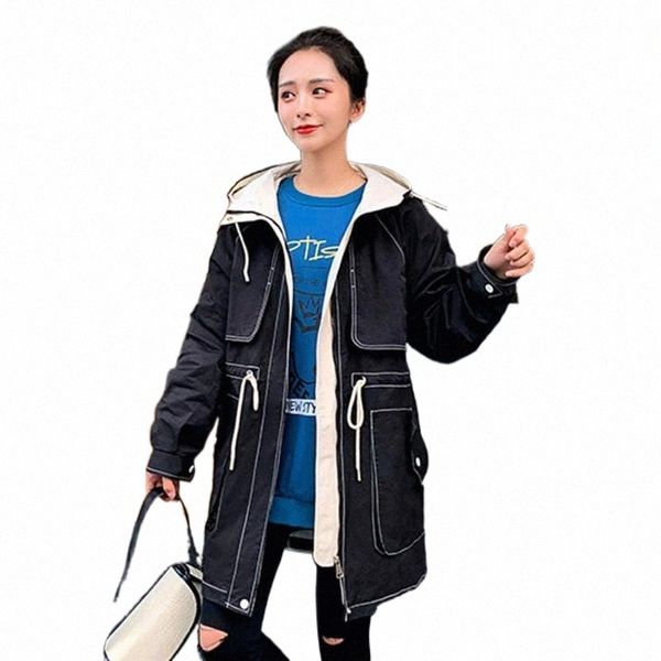women's trench coats fashion womens hooded coat 2021 autumn winter pocket long sleeve zipper casual simplicity women windbreaker jacket, Tan;black
women's trench coats fashion womens hooded coat 2021 autumn winter pocket long sleeve zipper casual simplicity women windbreaker jacket, Tan;black