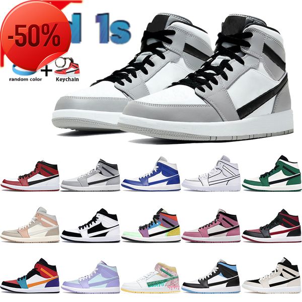 men sneakers 1 1s basketball shoes mid sports trainers light smoke grey green kentucky blue linen milan university gold chicago toe mens, Black
men sneakers 1 1s basketball shoes mid sports trainers light smoke grey green kentucky blue linen milan university gold chicago toe mens, Black