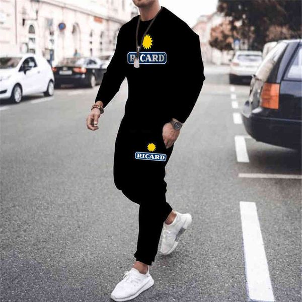 men's tracksuits new men's sportswear suit solid color france ricard 3d printing tshirt 2-piece set jogging pants suit men streets, Gray
men's tracksuits new men's sportswear suit solid color france ricard 3d printing tshirt 2-piece set jogging pants suit men streets, Gray
