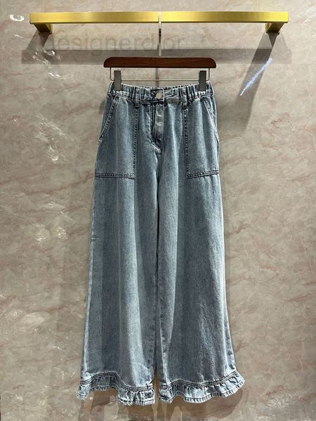 women's jeans designer lotus leaf fungus lace pant leg flare same style light celebrity little fragrance loose wide pants ip7c, Blue
women's jeans designer lotus leaf fungus lace pant leg flare same style light celebrity little fragrance loose wide pants ip7c, Blue