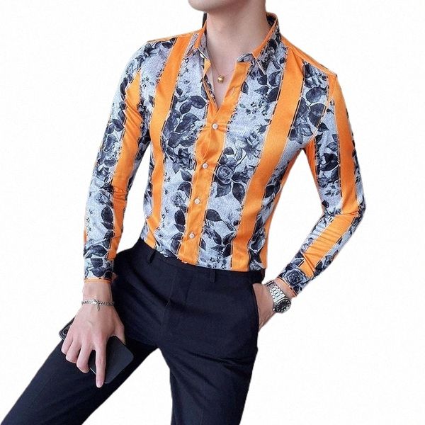 men's casual shirts autumn floral print shirt men fashion 2022 long sleeve slim fit dress streetwear social party blouse male 440u#, White;black
men's casual shirts autumn floral print shirt men fashion 2022 long sleeve slim fit dress streetwear social party blouse male 440u#, White;black