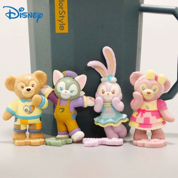 

4pcs/set disney pvc anime character doll mini diy model toy cake decorating kids birthday gift