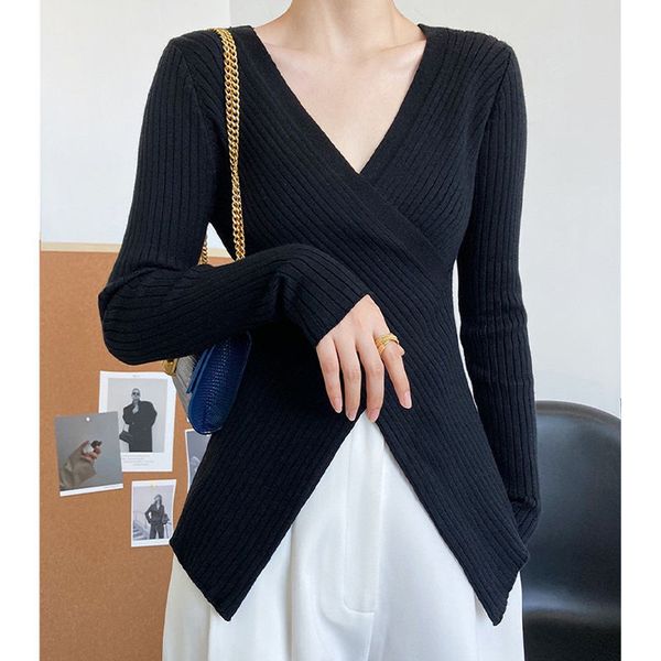 women s sweaters cupnice v neck slim long sleeve worn outside with early autumn bottoming shirt tunic for women 220916, White;black
women s sweaters cupnice v neck slim long sleeve worn outside with early autumn bottoming shirt tunic for women 220916, White;black