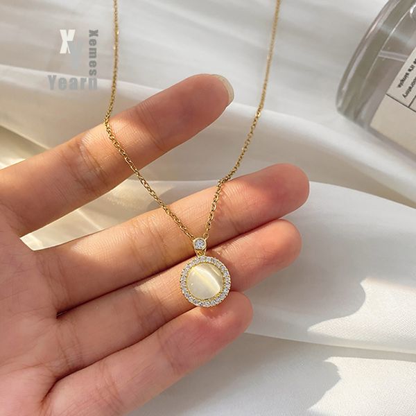 creative rotatable opals gold color short necklace for womans 2022 korean fashion jewelry girl's clavicle chain accessories, Silver
creative rotatable opals gold color short necklace for womans 2022 korean fashion jewelry girl's clavicle chain accessories, Silver