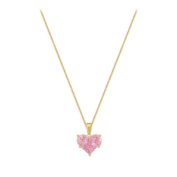 Premium Pink Heart-shaped Zircon Pendant Gold Color Necklace Daily Outfit Jewelry Party Sexy Collarbone Thin Neck Chain For Women
Premium Pink Heart-shaped Zircon Pendant Gold Color Necklace Daily Outfit Jewelry Party Sexy Collarbone Thin Neck Chain For Women