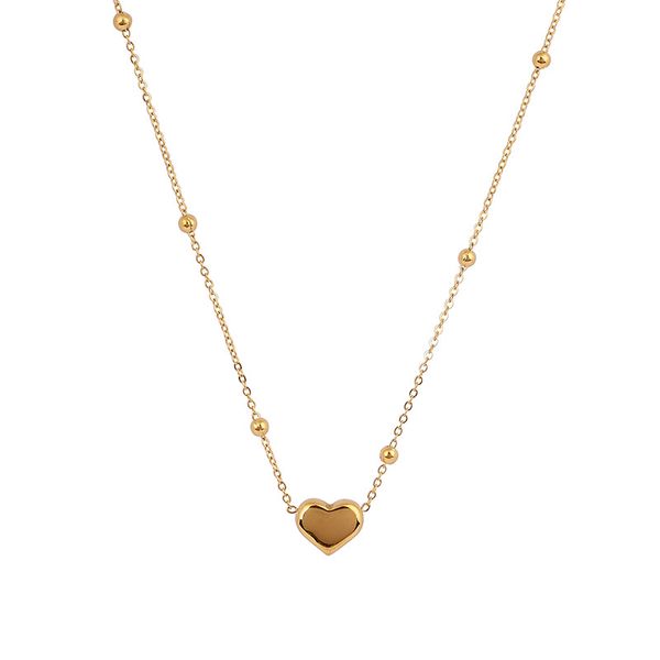 Classic Heart-Shaped Pendant Gold Colour Titanium Steel Necklace For Womans Daily Outfit Fashion Jewelry Wedding Girl's Clavicle Chain
Classic Heart-Shaped Pendant Gold Colour Titanium Steel Necklace For Womans Daily Outfit Fashion Jewelry Wedding Girl's Clavicle Chain