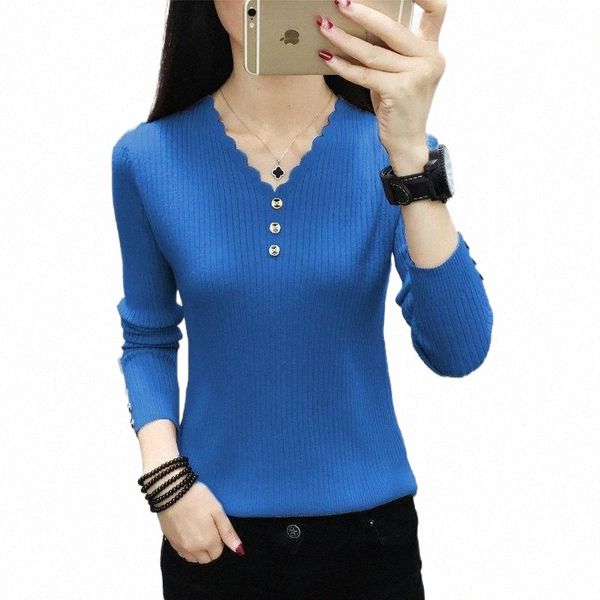 women's sweaters v neck buttons solid pullover women autumn winter casual long sleeve knitted ladies bodycon jumper large size q2lo#, White;black
women's sweaters v neck buttons solid pullover women autumn winter casual long sleeve knitted ladies bodycon jumper large size q2lo#, White;black