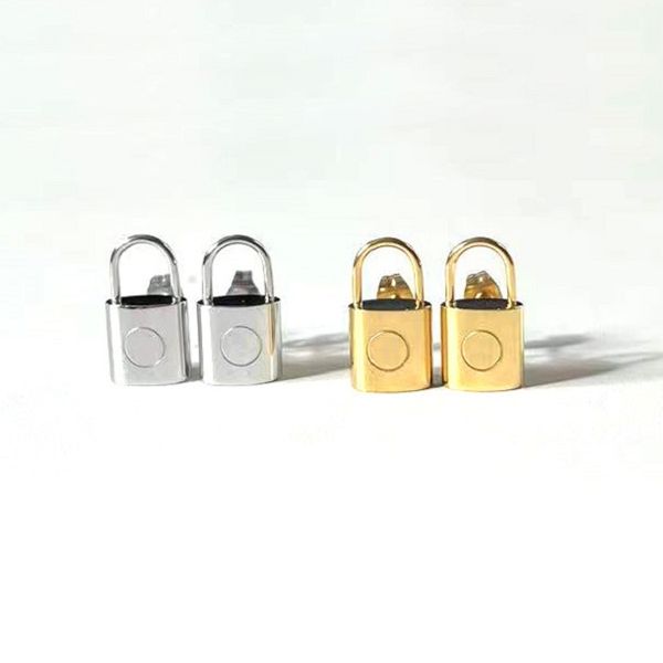 designer women jewelry lock stud gold silver earrings stainless steel 3 colors logo printed on fashion style, Golden;silver
designer women jewelry lock stud gold silver earrings stainless steel 3 colors logo printed on fashion style, Golden;silver