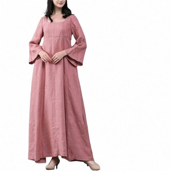 casual dresses retro women o neck long sleeve solid color large hem cotton linen maxi dress x6u0#, Black;gray
casual dresses retro women o neck long sleeve solid color large hem cotton linen maxi dress x6u0#, Black;gray