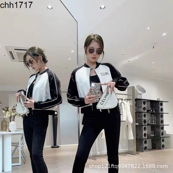 women jackets ce22 early spring new style casual black and white color block letter printing short baseball jacket, Black;brown
women jackets ce22 early spring new style casual black and white color block letter printing short baseball jacket, Black;brown