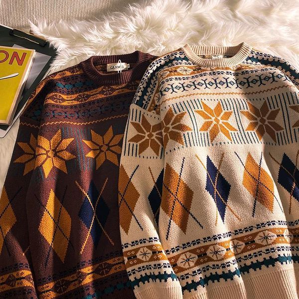 men s sweaters houzhou pullovers vintage retro christmas couple knitted winter warm casual korean streetwear harajuku 220916, White;black
men s sweaters houzhou pullovers vintage retro christmas couple knitted winter warm casual korean streetwear harajuku 220916, White;black