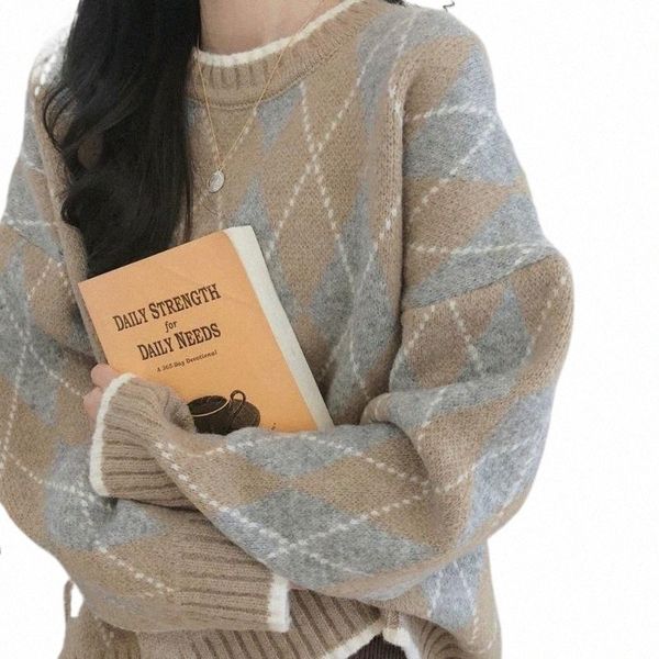 women's sweaters women argyle oversize sweater casual o neck long sleeve loose knitted elegant soft thick pullovers winter clothes 2021, White;black
women's sweaters women argyle oversize sweater casual o neck long sleeve loose knitted elegant soft thick pullovers winter clothes 2021, White;black
