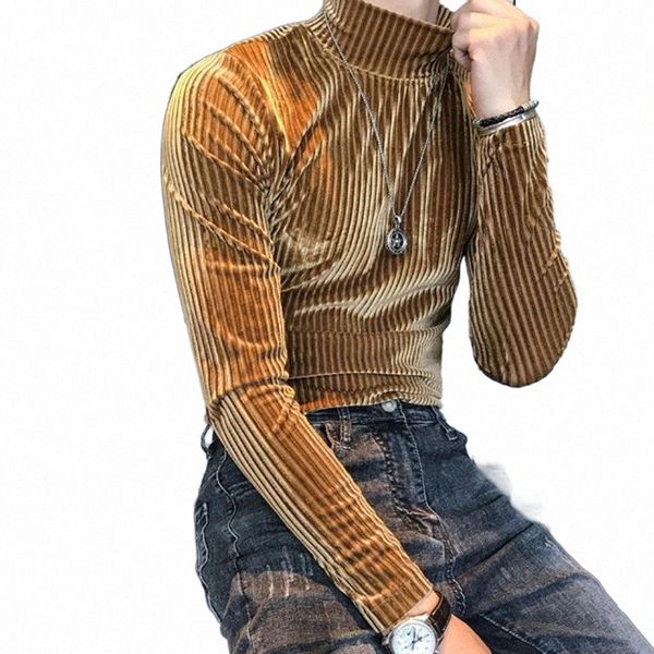 men's t-shirts autumn winter turtleneck velvet t-shirt men slim striped casual tight long sleeve club clothing camiseta hommemen's, White;black
men's t-shirts autumn winter turtleneck velvet t-shirt men slim striped casual tight long sleeve club clothing camiseta hommemen's, White;black