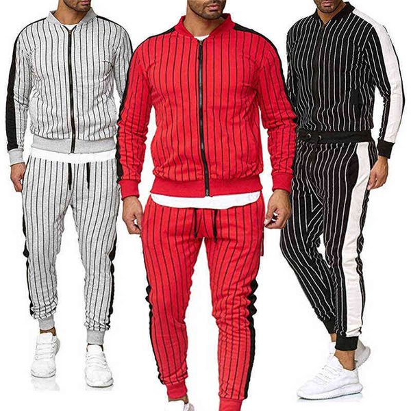 men's tracksuits new men tracksuit striped sports suit zipper set casual sports set jacket cardigan outdoor sports and leisure runners, Gray
men's tracksuits new men tracksuit striped sports suit zipper set casual sports set jacket cardigan outdoor sports and leisure runners, Gray