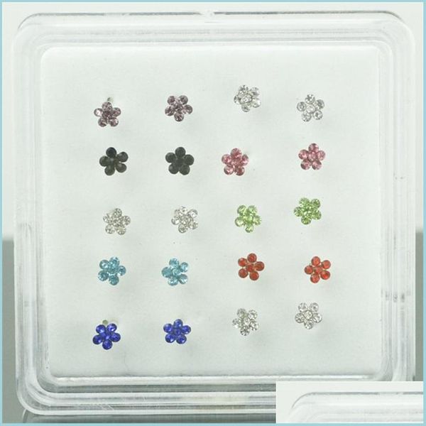 nose rings studs 20pcs/box 4mm nose ring flower shape studs colour rhinestone stars noses rings stud ornaments jewelle dhseller2010 dhksk, Silver
nose rings studs 20pcs/box 4mm nose ring flower shape studs colour rhinestone stars noses rings stud ornaments jewelle dhseller2010 dhksk, Silver