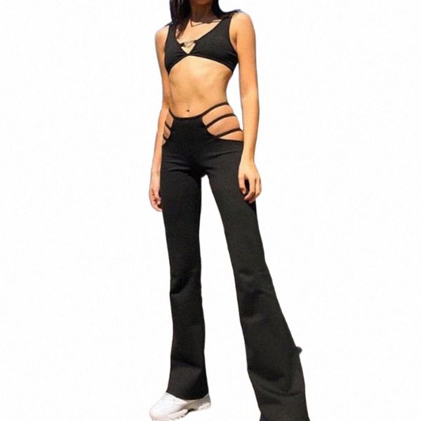women's pants & capris women black cut out slim fitness sweat hollow flare trousers streetwear bell-bottomed 04ik#, Black;white
women's pants & capris women black cut out slim fitness sweat hollow flare trousers streetwear bell-bottomed 04ik#, Black;white