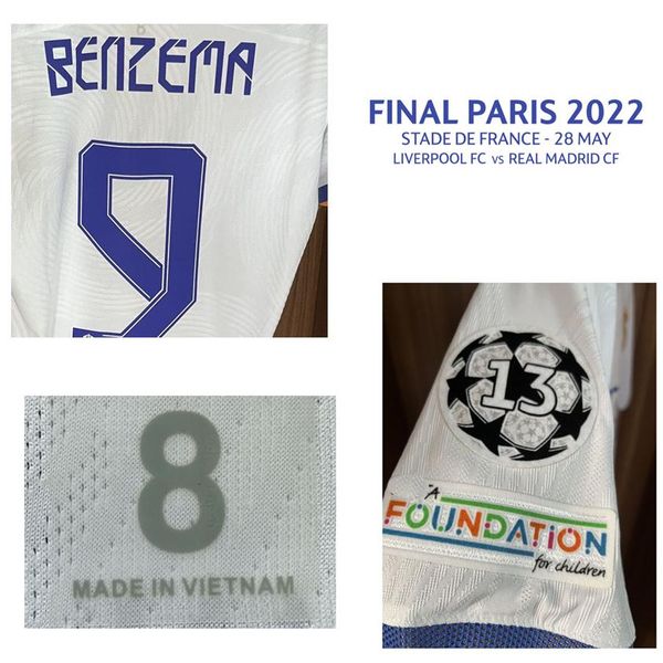 american college football wear final paris 2022 jersey match worn player issue benzema modice kroos marcelo vinicius asensio camavinga 329a, Black
american college football wear final paris 2022 jersey match worn player issue benzema modice kroos marcelo vinicius asensio camavinga 329a, Black