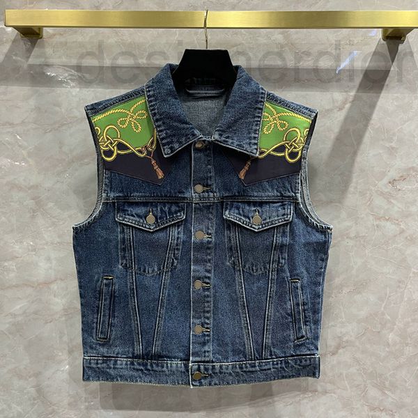 two piece dress designer cord printed patchwork denim vest women's 2022 summer new nanyou high-end design sleeveless coat 7o7p, White
two piece dress designer cord printed patchwork denim vest women's 2022 summer new nanyou high-end design sleeveless coat 7o7p, White