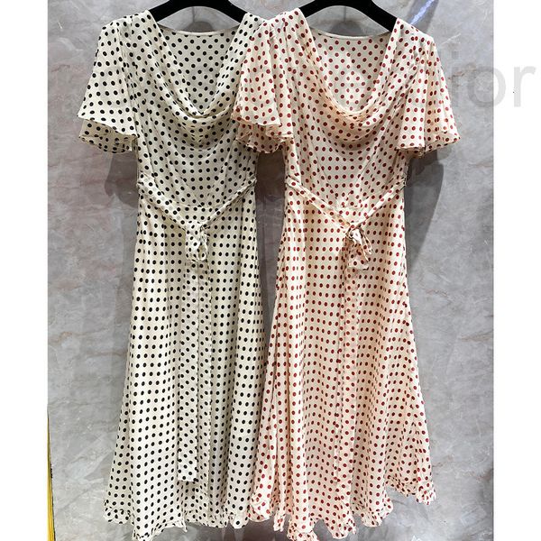 casual dresses designer french polka dot silk dress for women in spring and summer 22 new style slim waistband design short sleeved large he, Black;gray
casual dresses designer french polka dot silk dress for women in spring and summer 22 new style slim waistband design short sleeved large he, Black;gray
