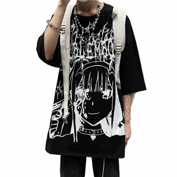 men's t-shirts oversized t shirt men anime gothic graphic tees harajuku hiphop tshirt women streetwear short sleeve vintage summer clot, White;black
men's t-shirts oversized t shirt men anime gothic graphic tees harajuku hiphop tshirt women streetwear short sleeve vintage summer clot, White;black