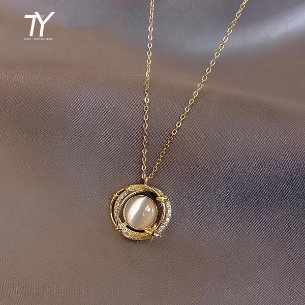 2021 new classic whirlpool opal pendant necklace for woman korean fashion jewelry girl's clavicle chain short neck chain, Silver
2021 new classic whirlpool opal pendant necklace for woman korean fashion jewelry girl's clavicle chain short neck chain, Silver