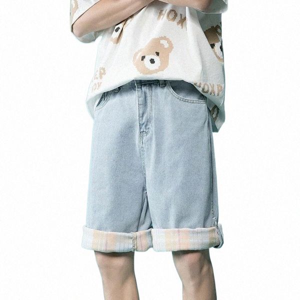 men's shorts checked cuffed jeans boyfriend girlfriend loose hemming short jean pants light blue pockets casual baggy denim pantsmen�, White;black
men's shorts checked cuffed jeans boyfriend girlfriend loose hemming short jean pants light blue pockets casual baggy denim pantsmen�, White;black