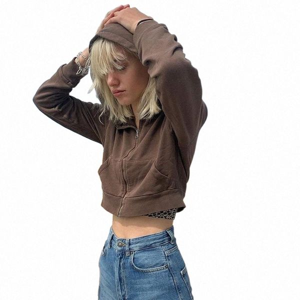 women's hoodies & sweatshirts autumn fashion women cropped 90s longslive female streetwear brown aesthetics zip up harajuku f3qe#, Black
women's hoodies & sweatshirts autumn fashion women cropped 90s longslive female streetwear brown aesthetics zip up harajuku f3qe#, Black