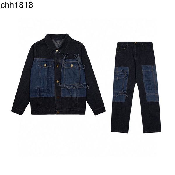 men's tracksuits high version fashion burbrerys denim suit men's and women's same chain denim jacket overalls trousers, Gray
men's tracksuits high version fashion burbrerys denim suit men's and women's same chain denim jacket overalls trousers, Gray