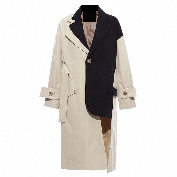 women's trench coats women khaki big size asymmetrical lapel long sleeve loose fit windbreaker fashion spring autumn 2021 z6lc#, Tan;black
women's trench coats women khaki big size asymmetrical lapel long sleeve loose fit windbreaker fashion spring autumn 2021 z6lc#, Tan;black