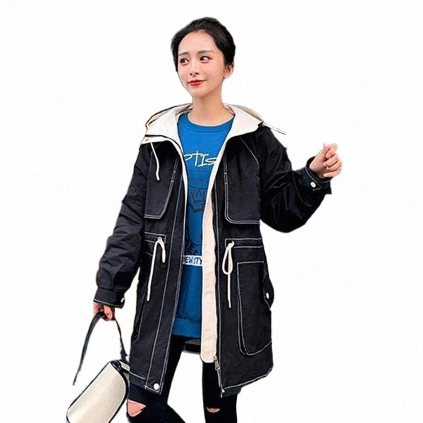 women's trench coats fashion womens hooded coat 2021 autumn winter pocket long sleeve zipper casual simplicity women windbreaker jacket, Tan;black
women's trench coats fashion womens hooded coat 2021 autumn winter pocket long sleeve zipper casual simplicity women windbreaker jacket, Tan;black