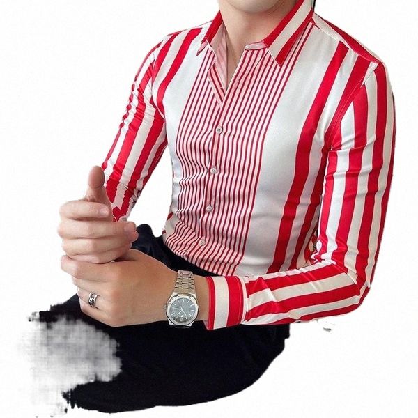 men's casual shirts british style striped mens long sleeve business formal dress shirt slim fit streetwear social party clothing z946#, White;black
men's casual shirts british style striped mens long sleeve business formal dress shirt slim fit streetwear social party clothing z946#, White;black