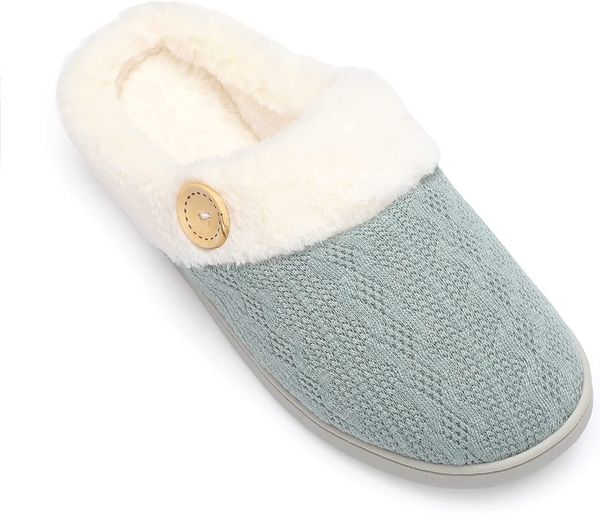winter knit slippers women's classic breathable memory foam anti-slip home shoes dark lightgreen, Black
winter knit slippers women's classic breathable memory foam anti-slip home shoes dark lightgreen, Black