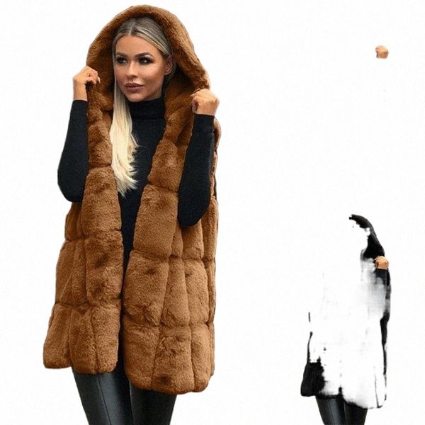 women's fur & faux waistcoat cardigan jacket slim warm w2xx#, Black 
women's fur & faux waistcoat cardigan jacket slim warm w2xx#, Black