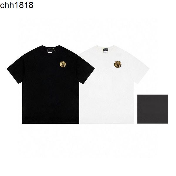 men's t-shirts high edition gift box camellia embroidery gold silk badge t-shirt men's high street fashion casual short sleeve tee, White;black
men's t-shirts high edition gift box camellia embroidery gold silk badge t-shirt men's high street fashion casual short sleeve tee, White;black