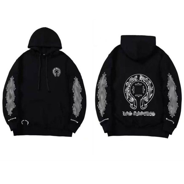 men's classic luxury sweatshirts ch designer hoodie fashion men women horseshoe sanskrit loose zipper jacket pullover hooded coat swea, Black
men's classic luxury sweatshirts ch designer hoodie fashion men women horseshoe sanskrit loose zipper jacket pullover hooded coat swea, Black
