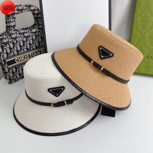 designer brand new men's women's hats 2022 dign quality p triangular belt brim shading straw hat, Blue;gray
designer brand new men's women's hats 2022 dign quality p triangular belt brim shading straw hat, Blue;gray