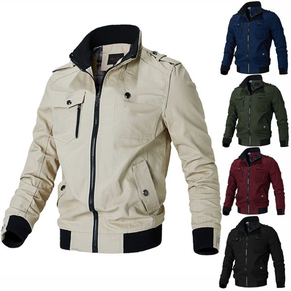 spring autumn jacket men fashion slim bomber windbreaker jackets coat men's clothing tactics military casual, Black;brown
spring autumn jacket men fashion slim bomber windbreaker jackets coat men's clothing tactics military casual, Black;brown