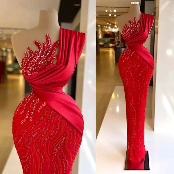 red mermaid evening dresses one shoulder collar tulle prom gowns sleeveless floor length prom party dress robe de soiree, Black;red
red mermaid evening dresses one shoulder collar tulle prom gowns sleeveless floor length prom party dress robe de soiree, Black;red