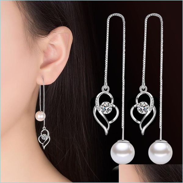 dangle chandelier 925 sterling sier new womens fashion jewelry earline crystal zircon pearl long tassel heart earrings dhseller2010 dhwha, Silver
dangle chandelier 925 sterling sier new womens fashion jewelry earline crystal zircon pearl long tassel heart earrings dhseller2010 dhwha, Silver