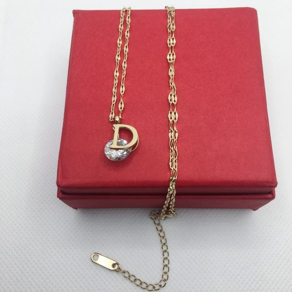 luxury classic ladies necklace 18k gold letter white zircon pendant girl couple gift factory wholesale retail, Silver
luxury classic ladies necklace 18k gold letter white zircon pendant girl couple gift factory wholesale retail, Silver