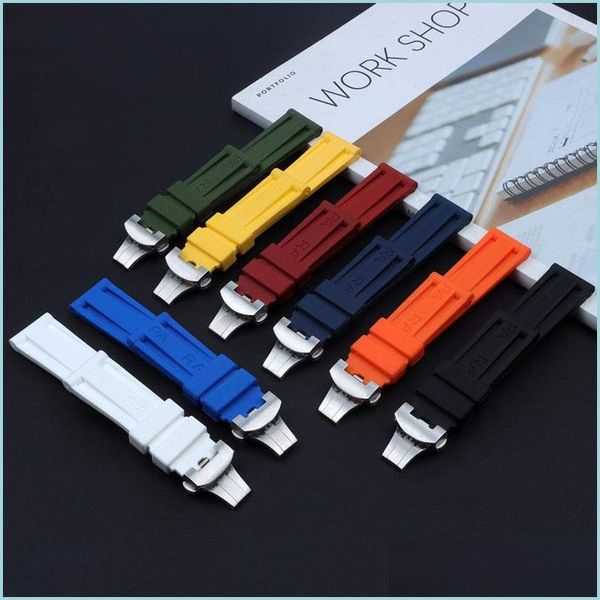 watch bands soft nature sile 24mm band bracelet panerai strap for pam389/111/441 waterproof accessories watch drop delivery watches2022 dh5z, Black;brown
watch bands soft nature sile 24mm band bracelet panerai strap for pam389/111/441 waterproof accessories watch drop delivery watches2022 dh5z, Black;brown