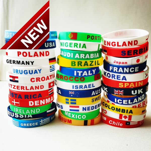 world cup charm bracelet 2pcs/lot country flag silicone wristband france usa spain name print foodball basketball teem cheer up jewelry spor, Golden;silver
world cup charm bracelet 2pcs/lot country flag silicone wristband france usa spain name print foodball basketball teem cheer up jewelry spor, Golden;silver